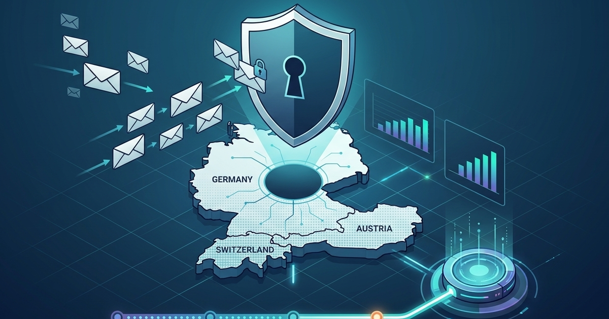 DACH E-Mail-Sicherheitsreport 2026 — 503 Domains analysiert