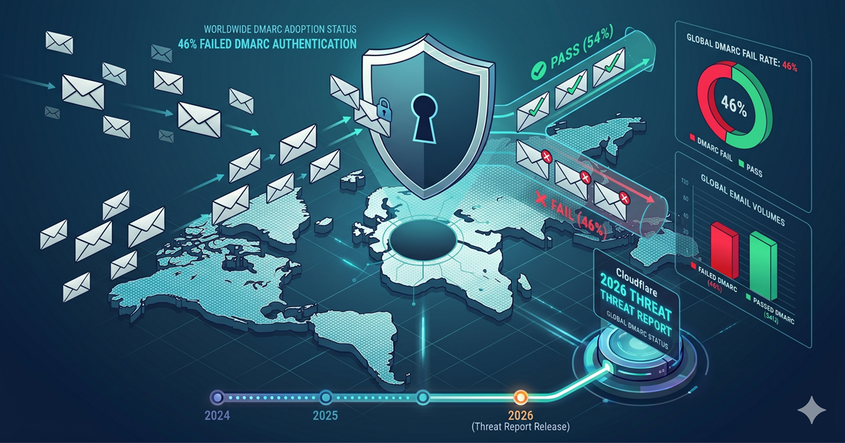 Cloudflare 2026 Threat Report: 46 % aller E-Mails scheitern an DMARC